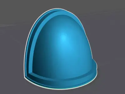 Indented Edged Pad Free 3D model