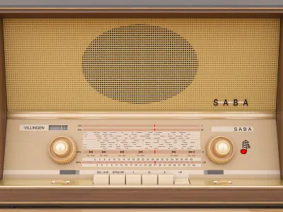 Saba Villingen - Old Antique Vintage Radio 3D Model  3D model