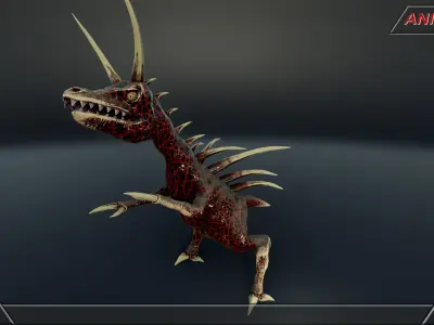 Alien Extraterrestrial Creature 11 Low-poly 3D model
