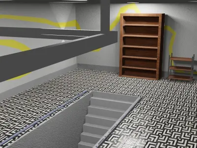 Warehouse loft interior 3D model