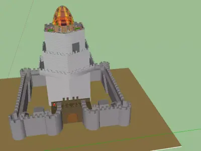 Small Castle Low-poly 3D model