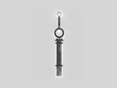 SciFi Sword A13 Black Camo - Character Design Fashion Low-poly 3D model
