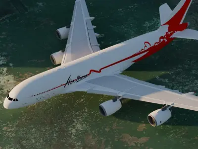 Boeing 767-800 Low-poly 3D model