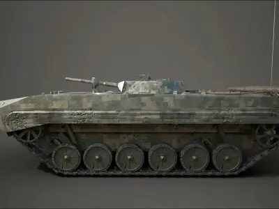 BMP 1 military tank 3D model