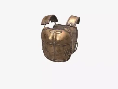 Ancient Armor MusclePectorale 3D Model Game Ready PBR Low Poly Low-poly 3D model
