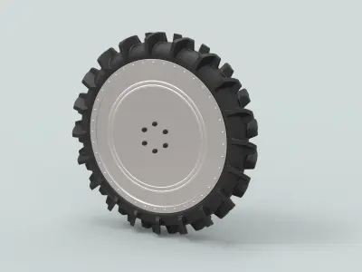Wheel from swamp buggy 3D model