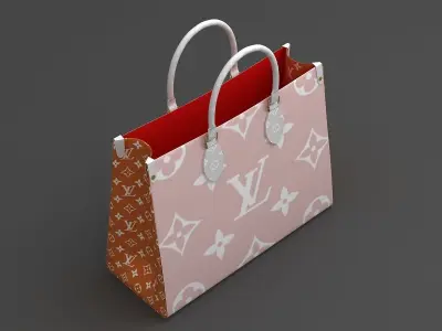 Louis Vuitton Leather Bag 3 3D model