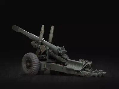 Post-Apocalyptic Artillery 3D model