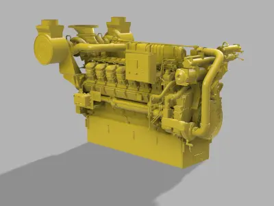 Diesel engine 3516B CAT 3D print model