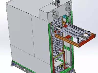 Automotive bumper production line 3D model