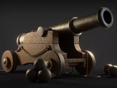 War Cannon 3d Model 3D model