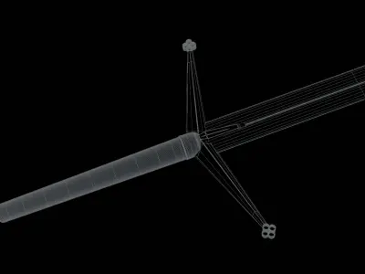 Claymore brush steel Free low-poly 3D model
