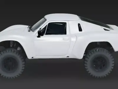 Realistic Off-Road Racing Car 3D Model Low-poly 3D model