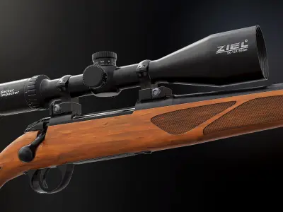 Sako 85 Bavarian - Model and Textures Low-poly 3D model