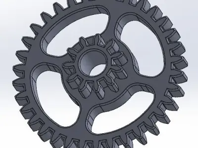 Tooth Gear T34 3D print model
