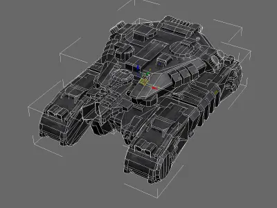 SF Medium Tank - MK2  Low-poly 3D model