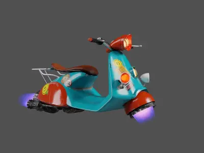 retro motorcycle 3D model