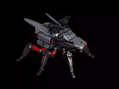 Mech tank 3D model