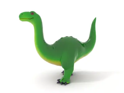 Green Dinosaur model pack Low-poly 3D model