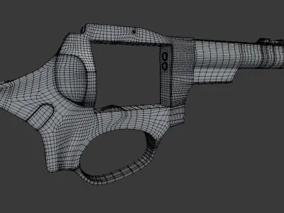 Revolver Ruger 101 BASE MESH 3D model