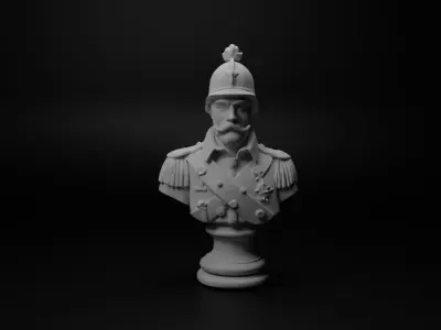 Austrian Grenadier Bust Chess 3D print model