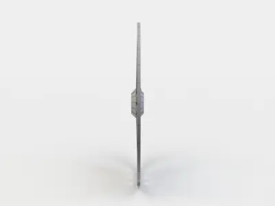 Wheel clock Low-poly 3D model