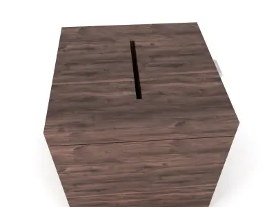 ballot box Low-poly 3D model