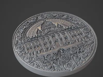 Building House Pendant Medallion 3D print model 26
