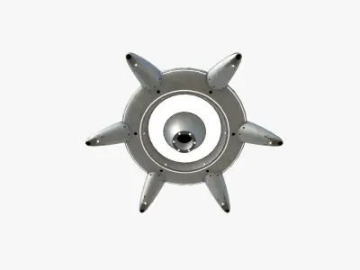 Alien Spaceship UFO G01 Steel - Sci Fi Spacecraft Design Low-poly 3D model