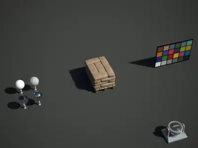 Cement Material Stack Low-poly 3D model