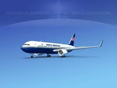 Boeing 767-300 North American 3D model