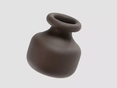 Ink Pot 3d model Low-poly 3D model