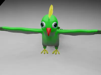 Parrot Low-poly 3D model