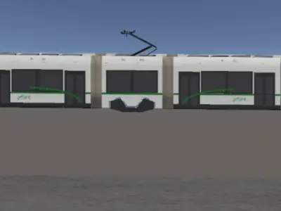 Tramway Bombardier incentro Adtranz Nantes France 3D model