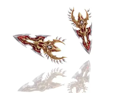 Royal Guard Battle-Gloves Low-poly 3D model