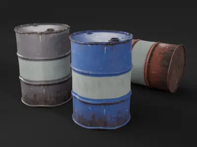 Oil Drum Low-poly 3D model buy