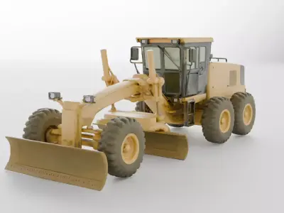 Motor Grader Road Leveling Construction Machine 3D model