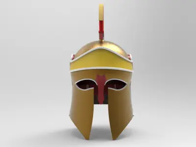 Hoplite Corinthian Helmet - Ancient Greece Spartan Army 3D model