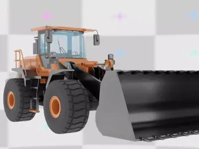 Wheel Loader 3D Model Low-poly 3D model by AH-CGI