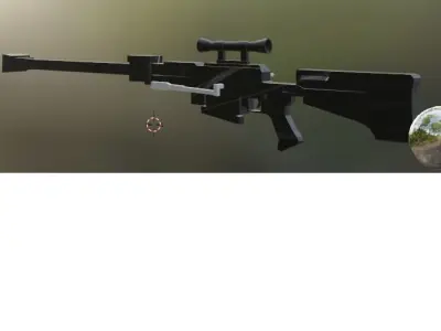 Sniper rifle in game Free 3D model