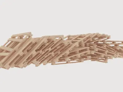pallets pile 5 3D model