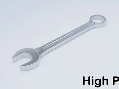Combination Wrench Low-poly 3D model purchase
