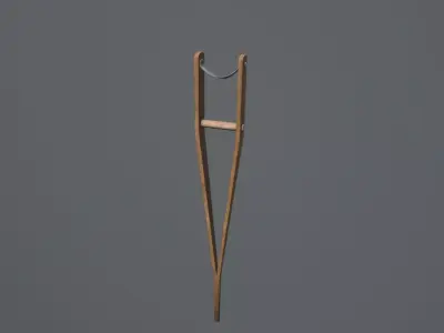 Crutches Low-poly 3D model
