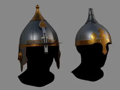 Russian Helmet LowPoly Low-poly 3D model