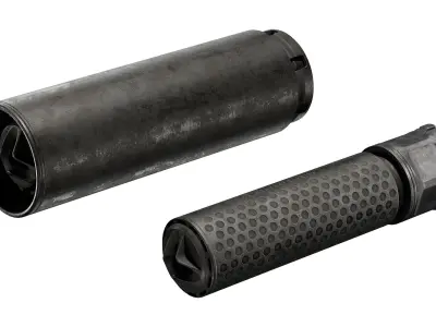 KAC 556 PRT SUPPRESSOR  Low-poly 3D model