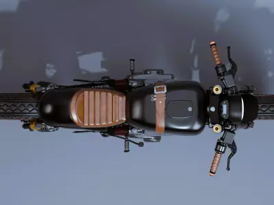 Cafe Racer Motorcycle 3D model buy