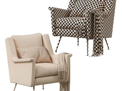 Carlo Mid Century Chair 3D model