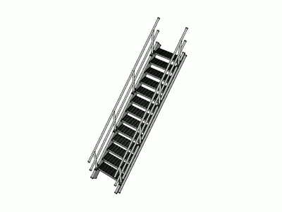 Industrial stairs 3D model by hamdanahmed1800