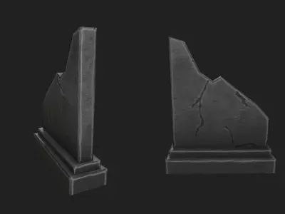 Gravestone Low-poly 3D model buy
