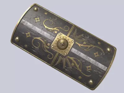 Scutum Low-poly 3D model